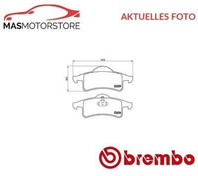 SATZ BREMSBELÄGE BREMSKLÖTZE BREMBO P 37 006 P FÜR JEEP GRAND CHEROKEE II
