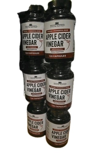6 pack Organic Apple Cider Vinegar Capsules 120 Ct E Oroline Nutrition Exp 04/25