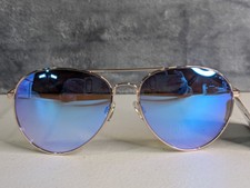 Foster Grant Aviator Sunglasses Blue Mirrored Lens Trend Scratched Blemished