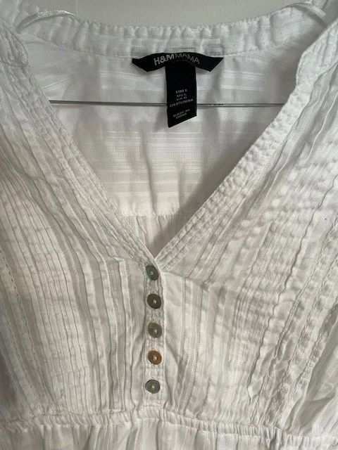 ++ Damen Umstandsmode H&M MAMA Bluse Hemd weiss Gr. L ++ - Bild 2 von 4