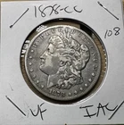 1878-CC Morgan Silver Dollar Coin, Choice VF+ Better Date Carson City Issue