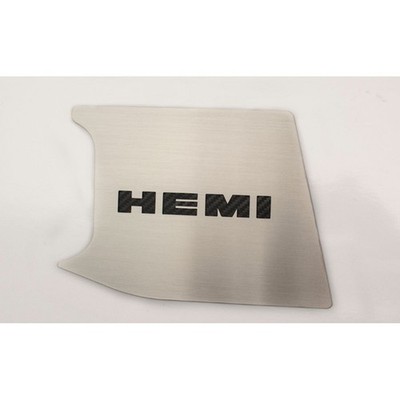 OE ABS Top Plate Dark Blue Vinyl ''HEMI'' Inlay for 2015-2017 Challenger [Brushed]