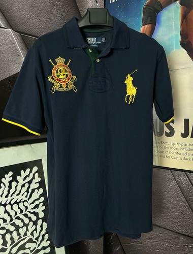 Ralph Lauren Poloshirt L Big Pony Crest Navy #2 Y2K USA Team Classic Vintage