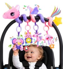 Musical Car Seat Toy for Babies, 5-in-1 Sensory Hanging Stroller Toy, Unicorn