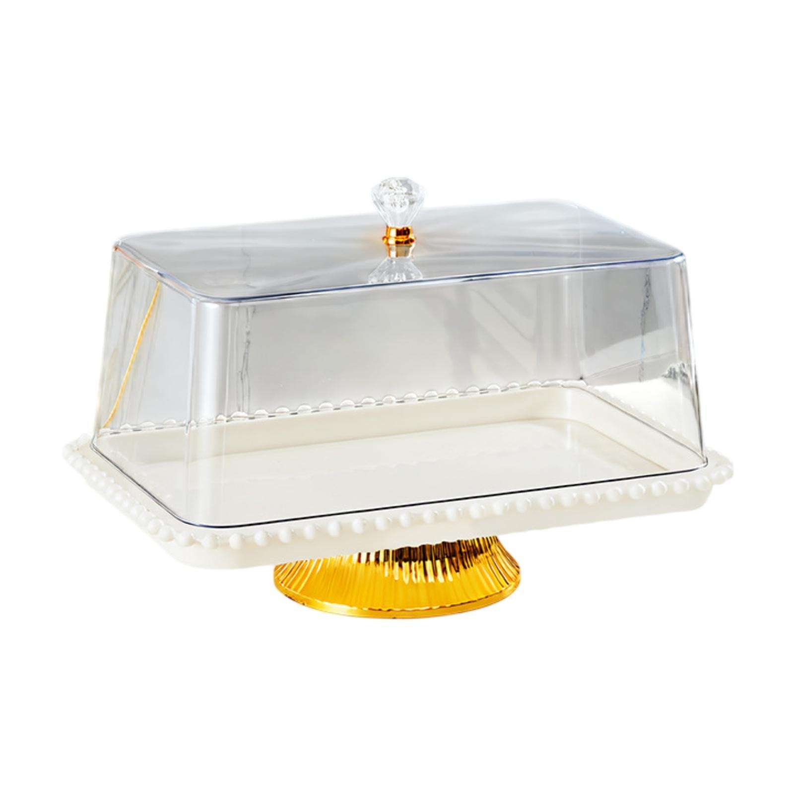 Elegant Cake Stand with Dome for Parties Weddings Birthdays  