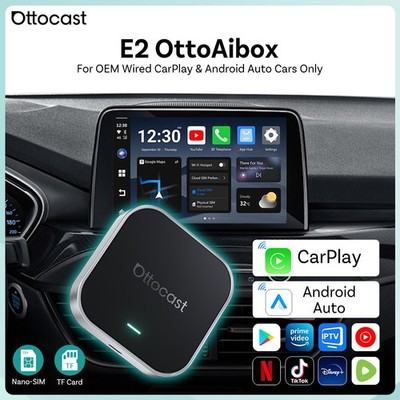 E2 Android 13 Car AI Box Wireless CarPlay Android Auto OttoDrive 2.5 Plug & Play