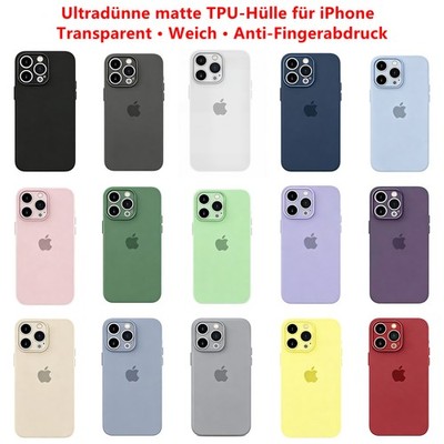 Hülle für iPhone 18 Pro Max 17 16 15 14 13 ultradünne matte transparente weiche