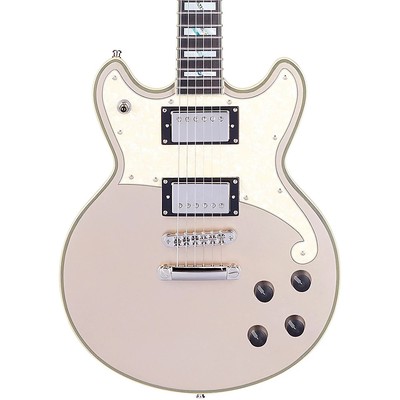 D'Angelico Deluxe Brighton Solidbody Guitar Duncan Humbuckers Stopbar Desert Gld