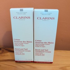 Image of Brand New Clarins Hand and Nail Treatment Cream 60ml (2x30ml)