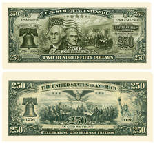 10 Pack America 250th Anniversary Dollar Bill USA Freedom Note - FREE GIFT