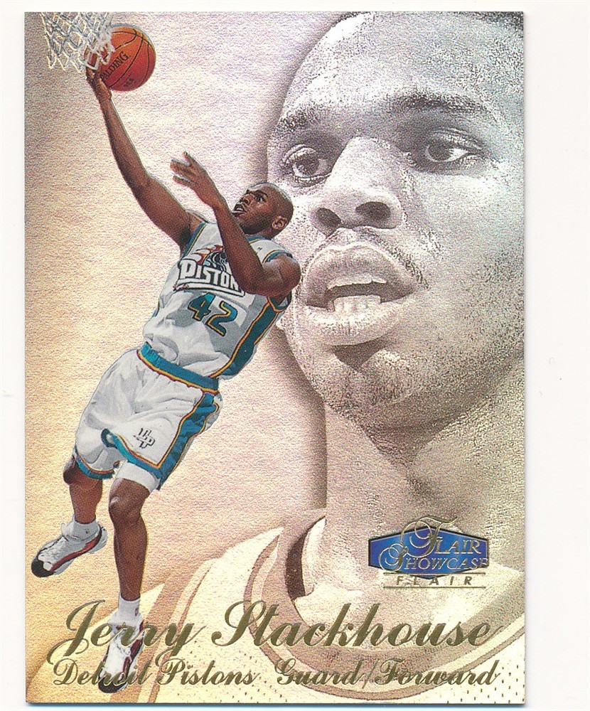 JERRY STACKHOUSE 1997-98 FLAIR SHOWCASE FLAIR SEC 2 ROW 3 BASKETBALL MINT
