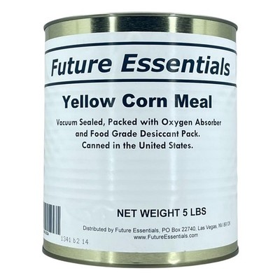 1 Can of Future Essentials Yellow Cornmeal, #10 Can, 5 lbs Net Weight