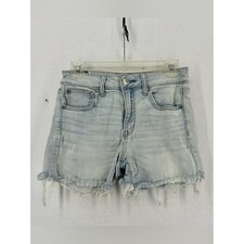 American Eagle High Rise Distressed Denim Jean Shorts Women's Size 6 Light Wash