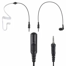Ham Radio Accessories Headset Ear Pod with Microphone 3.5mm Threaded Ptt Earp...