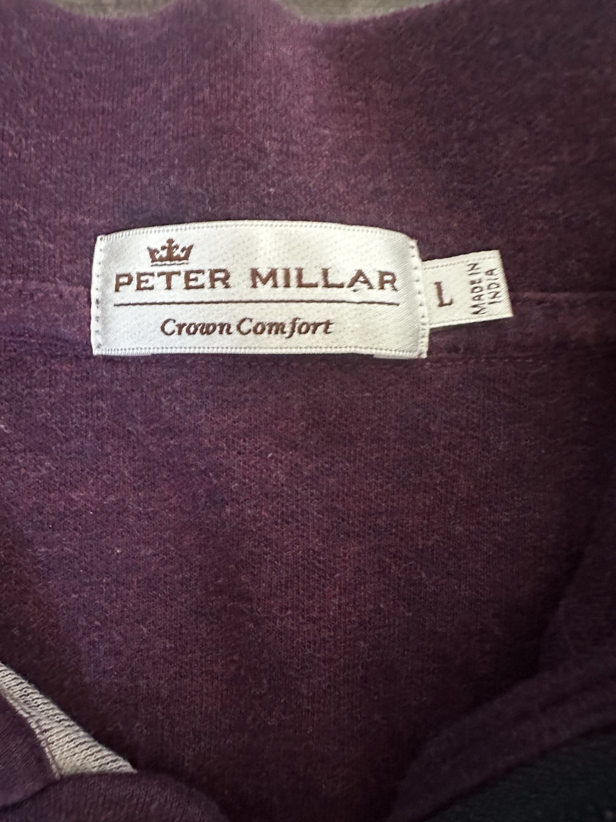 Large Half Zip Peter Millar Purple Pullover - image 3
