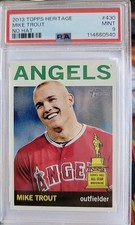 2013 Topps Heritage #430 Mike Trout NO HAT PSA 9 Angels