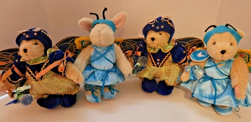 Beautiful 2 Muffy Vanderbear Butterfly and 2 Muffy Flutterbyes Bears
