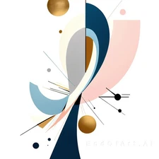 Geometric Abstraction Fluid Energy Expression Canvas Wall Art Picture