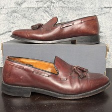 Allen Edmonds Shoes Mens Size 11 D Burgundy Grayson Tassel Loafers Made USA