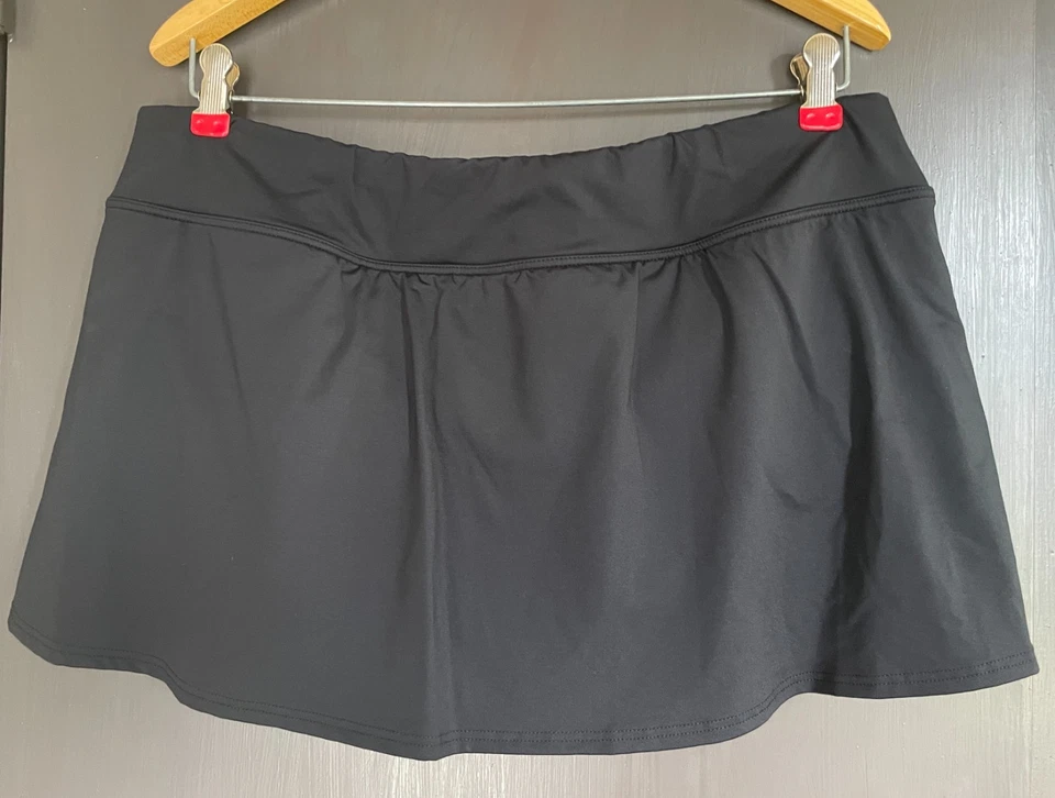 Lands End Women's Plus Size 16P Solid Black Swim Suit Skirt Skort Botttoms - Image 2 of 4