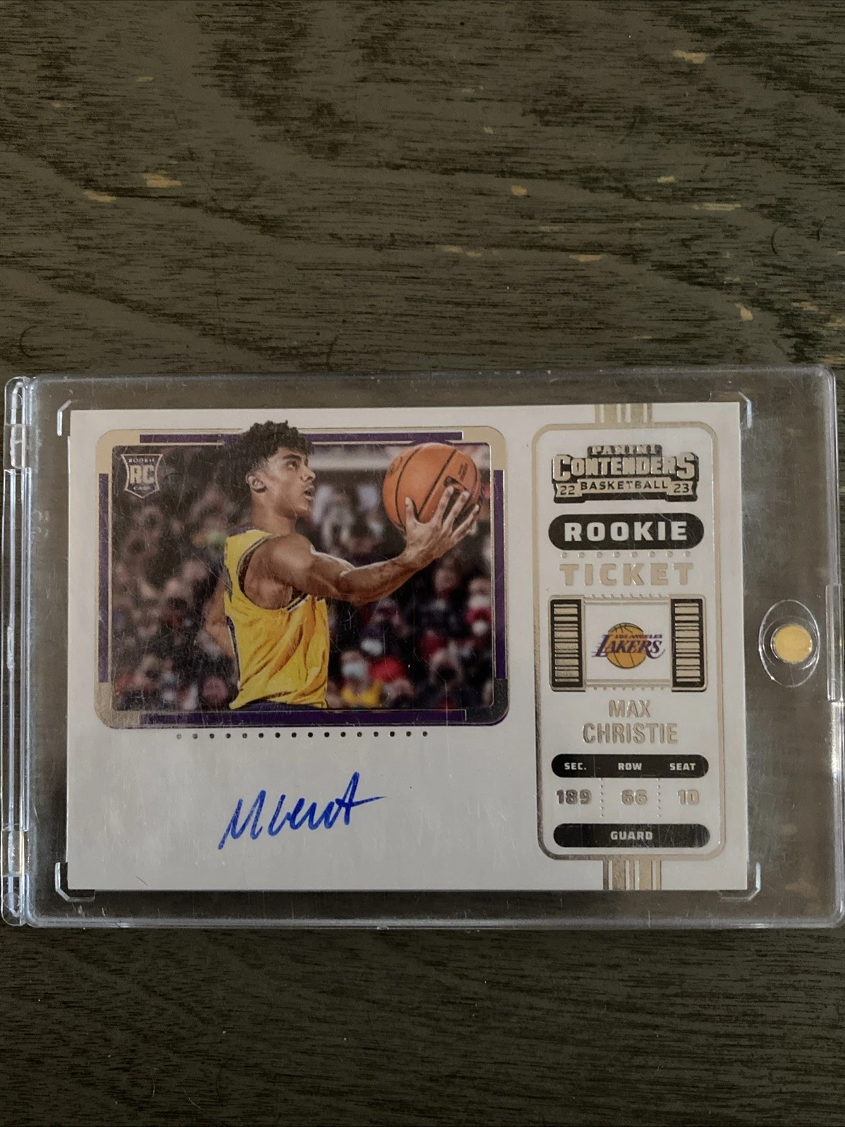Max Christie 2022 Panini Contenders RC Rookie Variation Season Ticket Auto #144