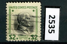 Dealer Dave Used US Stamps #233 $2 HARDING, 1938 PREXIES, USED, KEY STAMP (2535)