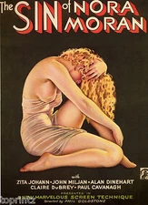 FILM ART NOUVEAU VINTAGE PRINT ART POSTER SIN OF NORA MORAN