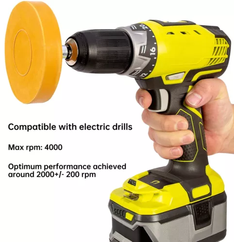 Drill Adhesive Pinstripe Sticker 3.5''Car Decal Remover Glue Rubber Eraser Wheel - Bild 9 von 17