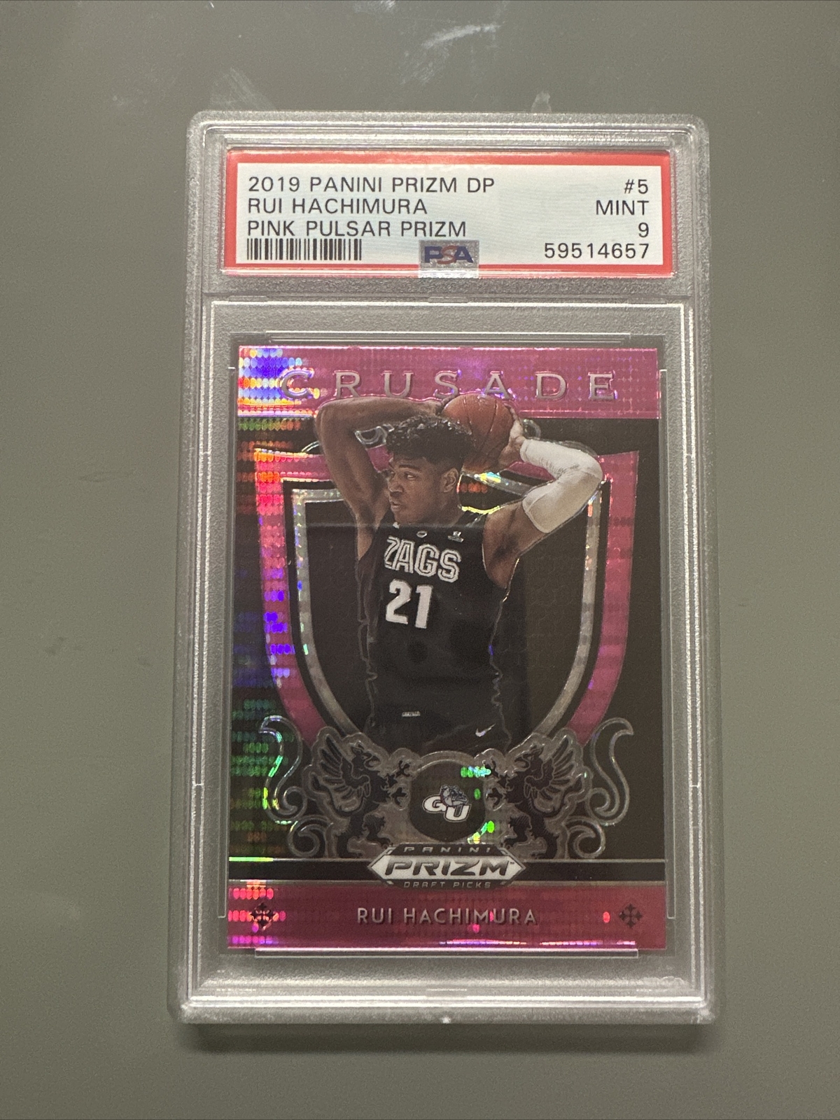 2019 Panini PANINI PRIZM DRAFT PICKS PINK PULSAR PRIZM #5 Rui Hachimura front
