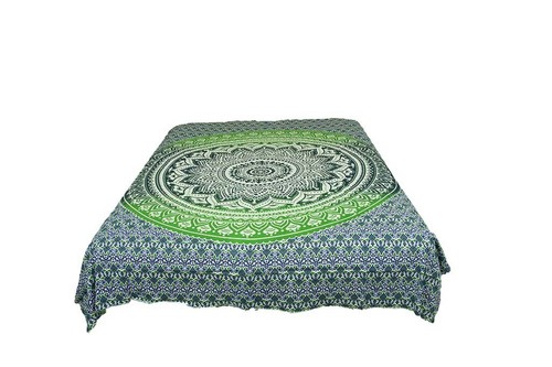 AamiraA Hippie Green Shades Mandala Tapestry Ombre Wall Hanging Throw Dorm - Picture 3 of 9