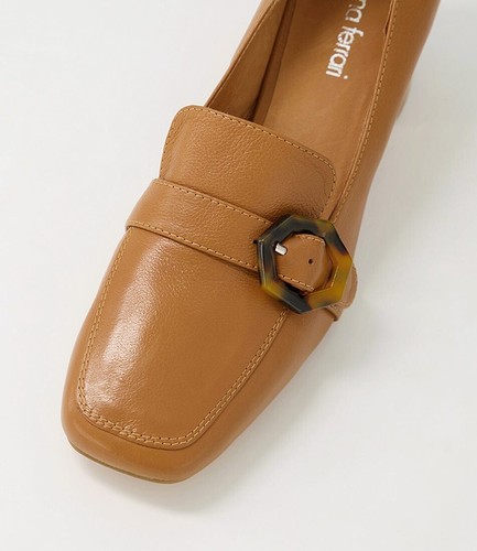Diana Ferrari Cabernet Dark Tan Natural Heel Leather Heel - Size 9/40 - Picture 4 of 14