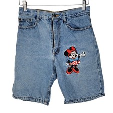 Mickey Inc Small Light Wash Blue Minnie Mouse Vintage High Waisted Denim Shorts