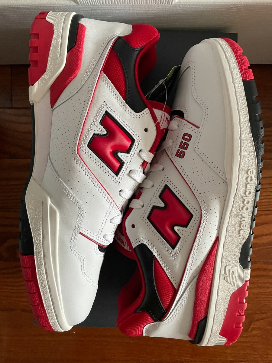 New Balance 550 White Red Black Size 10.5 BB550SE1 Not Aime Leon