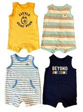 Carters Baby Boy 3 Months Outfits Clothes Lot Bundle Rompers Shorts Guac Star