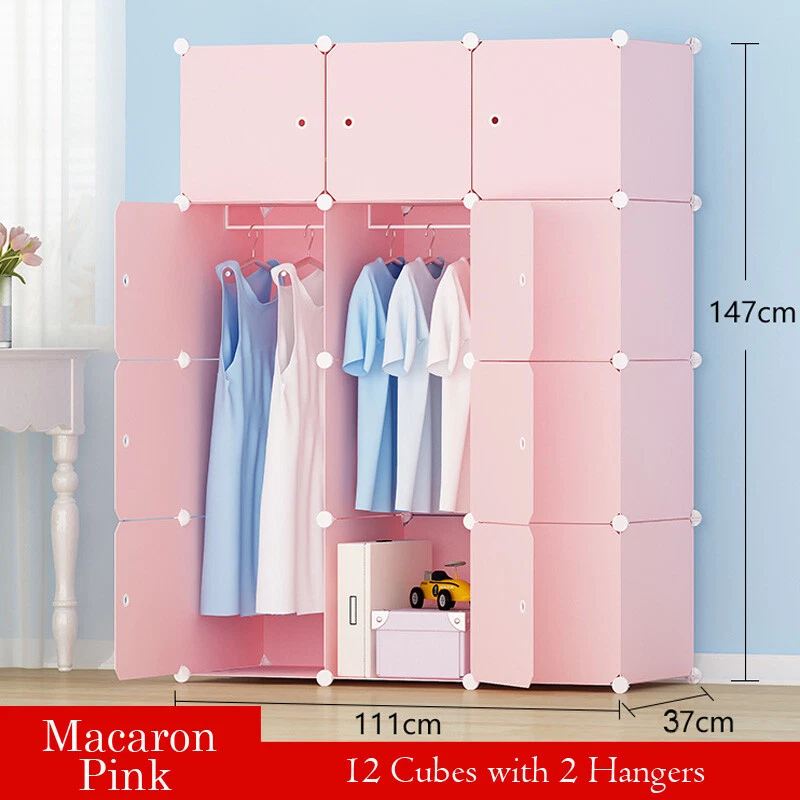 Fashion Macaron Color 8/12/16 Cubes Storage Kid Cabinet Wardrobe Toy Book Shelve - image 2 of 4