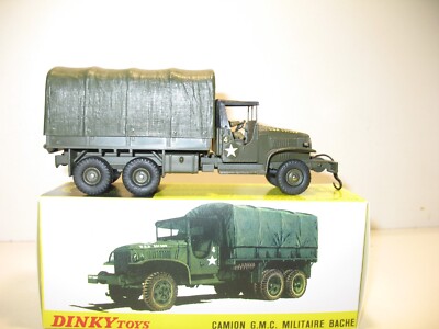 DINKY TOYS , GMC baché militaire + pilote complet version super