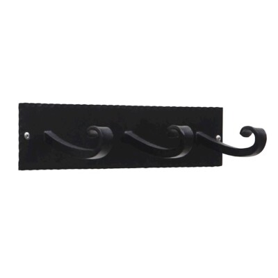 ACHLA Lodge Triple Hook Bracket, Black Powdercoat - B-107