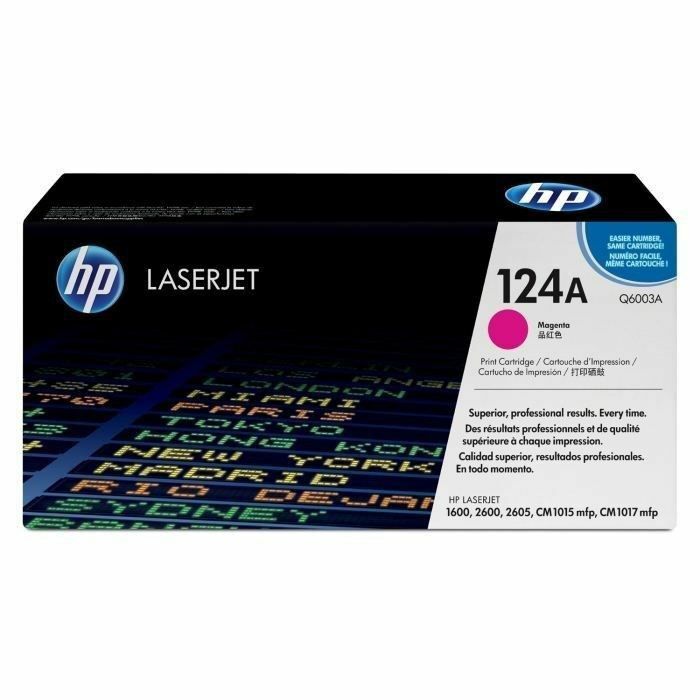 Toner HP 124A Q6003A magenta d'origine pour imprimante LaserJet
