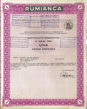1965 * TURIN RUMIANCA MYTHICAL ACTION OF THE MILAN STOCK EXCHANGE * ORIGINAL