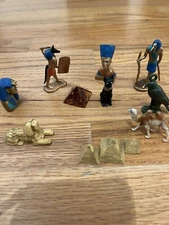 Egyptian Minis Nefertiti Tut Camel Pyramid Lot Of 10