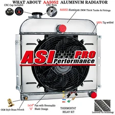 3-Row Aluminum Radiator For 1941-1952 Plymouth Deluxe Concore Cranbrook Special