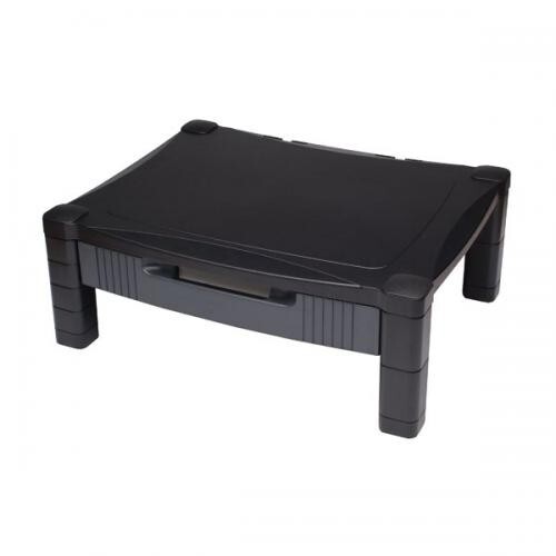 Contour Ergonomics Adjustable Monitor Stand With Drawer Black CE77685