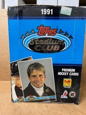 1991-92 TOPPS STADIUM CLUB HOCKEY FACTORY PACKED BRAND NEW BOX 36 CT (#1)