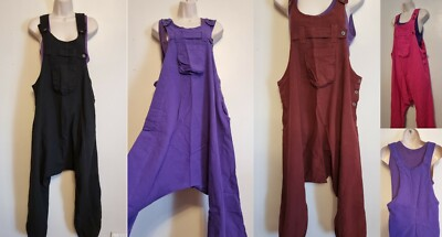 #ad Alibaba Dungarees Baggy Jumpsuit Hippy Harem Pant Overall Strap Cargo Ethnic RP1 GBP 27.99
