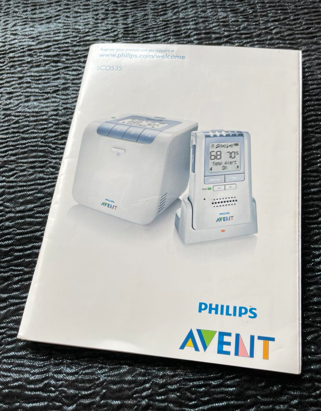 Manual ONLY Instructions Directions Philips Avent SCD535 Baby Monitor Eng/Sp/Fre