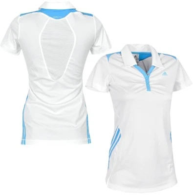 Adidas Damen Long Polo Shirt Kleid Tennis Golf Sport Fitness Laufshirt weiß XS - Bild 1 von 4