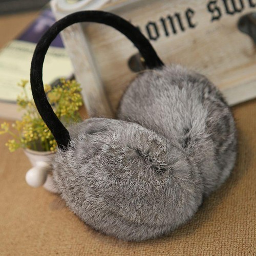 Damen flauschige Ohrmuffs Kunstkaninchenfell Ohrenschützer Plüsch Ohrwärmer Abdeckung Ohrmuffs - Bild 8 von 23