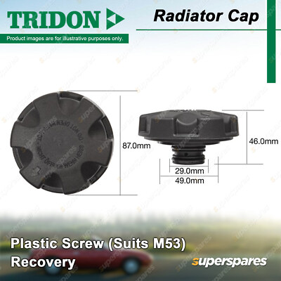 Tridon Radiator Cap for BMW 740 750 760i M3 M5 E60 M6 E63 E64 X5 E70 X6 ...