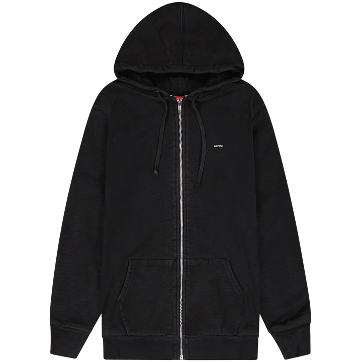 SUPREME SMALL BOX ZIP UP HOODIE IN BLACK / FLORAL PRINT SUPREME SMALL BOX ZIP UP HOODIE IN BLACK / FLORAL PRINT