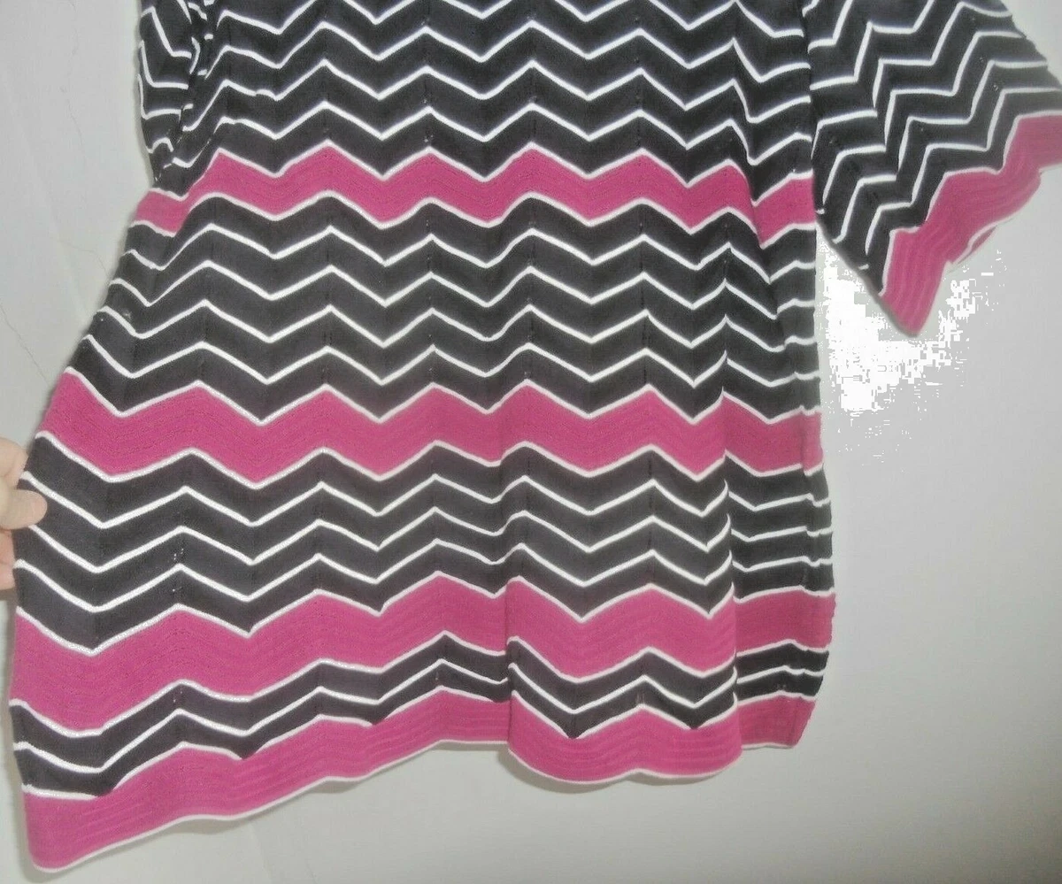 NWT Missoni White Label Italy ~ Art to Wear ~ 1/2 Slv Knit Chevron